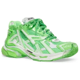 Runner Sneakers «White Fluo Green Mesh and Nylon» 677403W3RBM3590