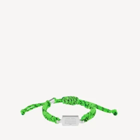 Saint-Germain-armbånd i blonder i neongrønt/svart/skinnende sølv Saint-Germain-armbånd i blonder i neongrønt/svart/skinnende sølv