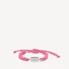 Saint-Germain-blonderarmbånd i rosa/svart/hvitt/skinnende sølv