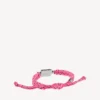 Saint-Germain-blonderarmbånd i rosa/svart/hvitt/skinnende sølv