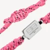 Saint-Germain-blonderarmbånd i rosa/svart/hvitt/skinnende sølv