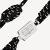 Saint-Germain-blonderarmbånd i svart/hvitt/skinnende sølv