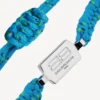 Saint-Germain-blonderarmbånd i turkis/svart/grønt/skinnende sølv