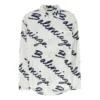 Scribble Logo kortærmet minimalistisk skjorte «White Navy» 681812TOLE99167