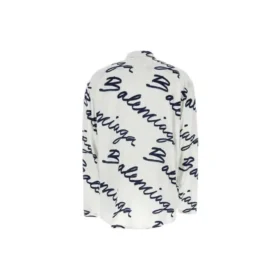 Scribble Logo kortærmet minimalistisk skjorte «White Navy» 681812TOLE99167