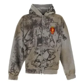 Scribbled Medium Fit-hettegensere «Grey» 744457TOVA81300
