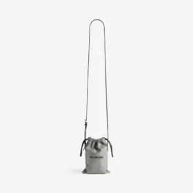 Shopperveske med telefonlomme for menn i Balenciaga-grå