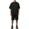 Shorts med perforert elastisk linning «Black» 674591TMVD41000