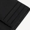 Signatur lommebok for menn med vertikal dobbel fold, BB Monogram-belagt lerret i svart/grått