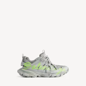 Signatur-sneaker for menn i grått/neongult