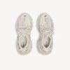 Signatur-track-sneaker for kvinner i beige/rosa