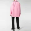 Skjorte i bomullspoplin med logo på ryggen «Pink» 556878TEM095630