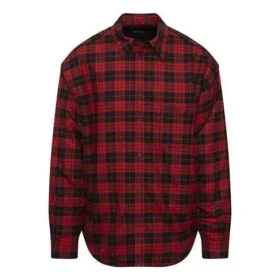 Skjorte i rutete flanell med polstring «Red» 642339TJO276167