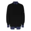 Skjorte-inspirert lagdelt genser «Black» 675268T32151000
