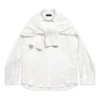 Skjorte med knyttede ermer, oversized «White» 768553TPO359000
