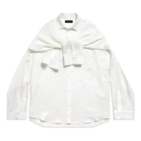 Skjorte med knyttede ermer, oversized «White» 768553TPO359000