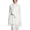 Skjorte med knyttede ermer, oversized «White» 768553TPO359000