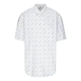 Skjorte med logo overalt «White Black» 534332TBL969040