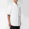 Skjorte med logo overalt «White Black» 534332TBL969040