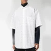Skjorte med logo overalt «White Black» 534332TBL969040