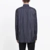 Skjorte med logo på brystet, nålestripet logo og knapper «Black» 583989TGM041070