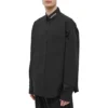 Skjorte med logo på kragen, lange ermer og knapper «Black» 671586TYB181000