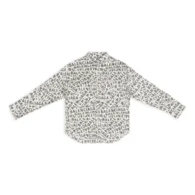 Skjorte med logo-striper over hele og stor passform «Grey» 662983TML201240