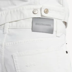 Slim fit-jeans for menn i hvitt