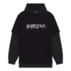Slime T-skjorte med hette og doble lange ermer «Svart» 681029TLVF11069