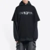 Slime T-skjorte med hette og doble lange ermer «Svart» 681029TLVF11069