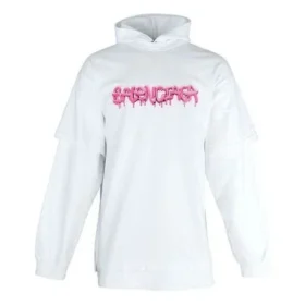Slime T-skjorte med hette og doble lange ermer «White Bubblegum» 681029TLVF10901