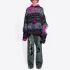 Slitt Fair Isle-genser i ullblanding «Blue» 662518T16028088