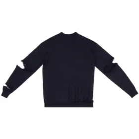 Slitt strikket genser med V-hals «Navy» 696091T16420414