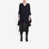 Slitt strikket genser med V-hals «Navy» 696091T16420414