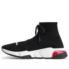 Speed 1.0 Sneakers «Svart, hvit med gjennomsiktig såle, rød» 617217W05GG1014
