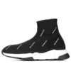 Speed 1.0 Sneakers «White Logo Monogram Black Knit» 597425W2DBF1015
