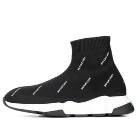Speed 1.0 Sneakers «White Logo Monogram Black Knit» 597425W2DBF1015
