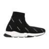 Speed 1.0 Sneakers «White Logo Monogram Black Knit» 597425W2DBF1015