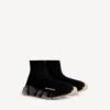 Speed 2.0-sneaker for menn med helt gjennomsiktig såle i resirkulert strikk, i svart/beige