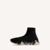 Speed 2.0-sneaker for menn med helt gjennomsiktig såle i resirkulert strikk, i svart/beige