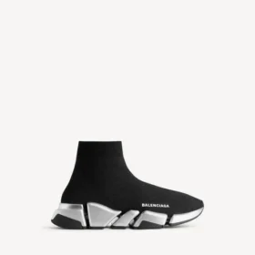 Speed 2.0-sneaker for kvinner i resirkulert strikk i svart/sølv