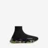 Speed 2.0-sneaker for menn med gjennomsiktig såle og resirkulert strikk i svart/khaki