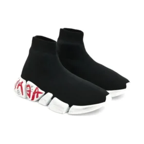 Speed 2.0 Sneakers «Black Knit with Red Graffiti» 617239W2DD41096