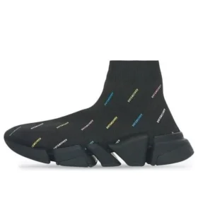 Speed 2.0-Sneakers «Recycled Knit Black with Multicolor Allover Logo» 617239W2DF01088