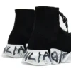 Speed 2.0 Sneakers «svart resirkulert strikk og hvit såle» 617258W2DD41091