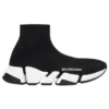 Speed 2.0-Sneakers «Svart, skinnende strikk med hvit såle» 636833W2DC11091