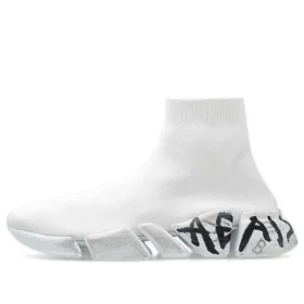 Speed 2.0 Sneakers «White Knit with Black Graffiti» 617239W2DD42091