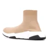 Speed Graffiti-sneakers «Beige strikk med hvit og svart graffiti-såle» 605942W2DB79791