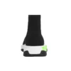 Speed Graffiti-sneakers «Svart strikk med fluorescerende grønn graffitisåle» 605972W05GY1935