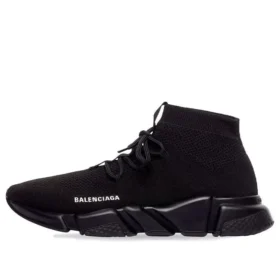 Speed Lace Up Sneakers «Black Recycled Knit and Black Sole Unit» 587289W2DB11013